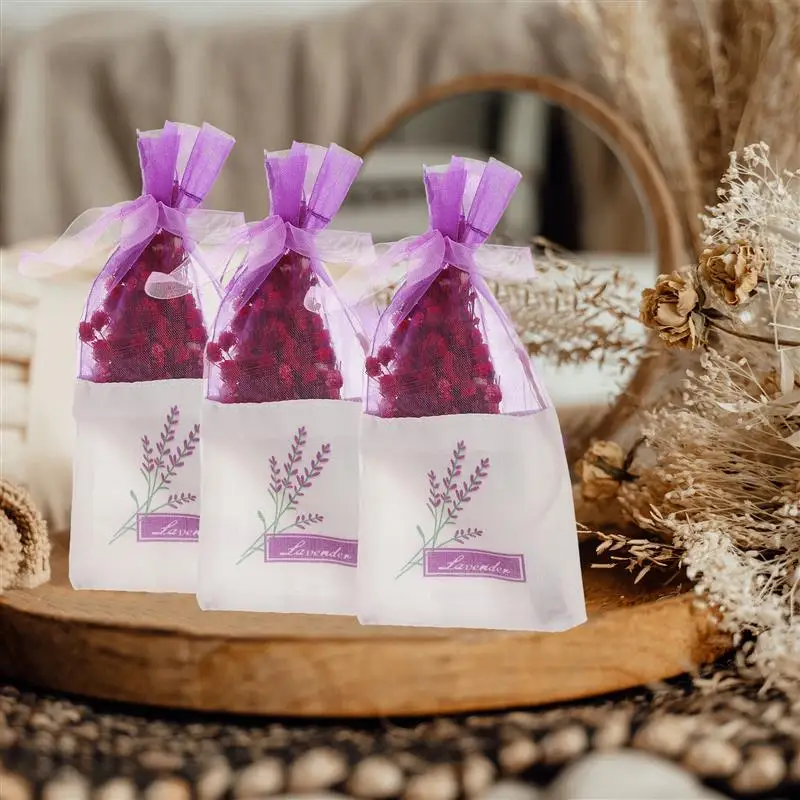 30pcs Empty Sachets Bag Flower Printing Fragrance Lavender Sachet Bag Floral Printing Fragrance Pouch for Relaxing Aromatic deodorant sachet bags fragrance bags