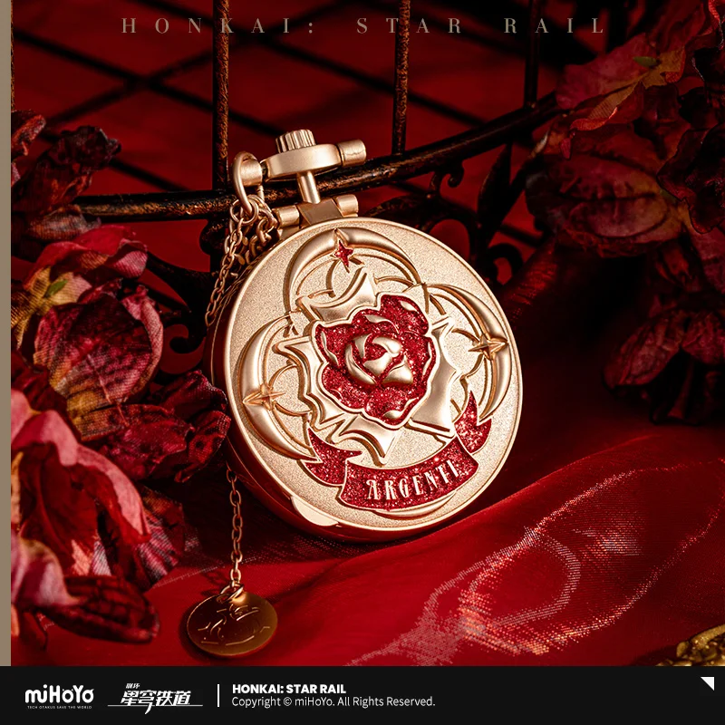 Game Honkai Star Rail Imitation Pocket Watch Pendant miHoYo Official Pure Beauty Gaijin No Double Series Anime 3D Keychain Gifts 2