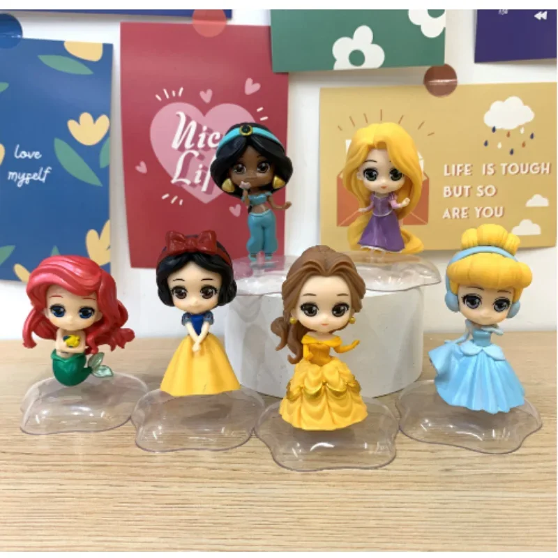 Disney Q Posket Princess Figure Toys Dolls Transparent Pentagram