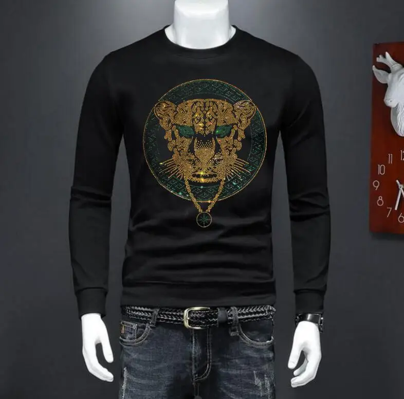 

Стразы уличная одежда Аниме Свитшот дизайнерский хип-хоп мужской свитер с длинным рукавом мужская повседневная одежда