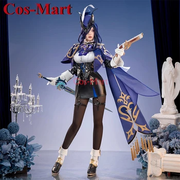 Cos-Mart Game Genshin Impact Clorinde Cosplay Costume Sweet Gorgeous Battle Uniform Full Set Activity Party Role Play Clothing