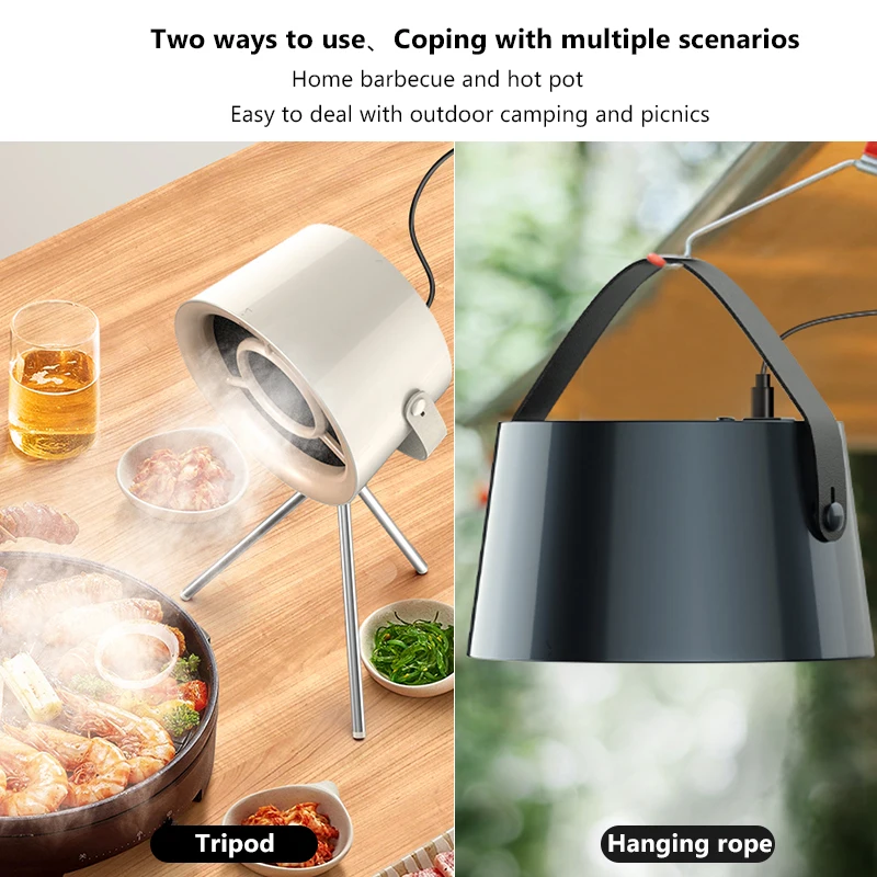 Mini Range Hood Desktop Large Suction Home Restaurant Hot Pot Barbecue Deodorization Fume Purifier