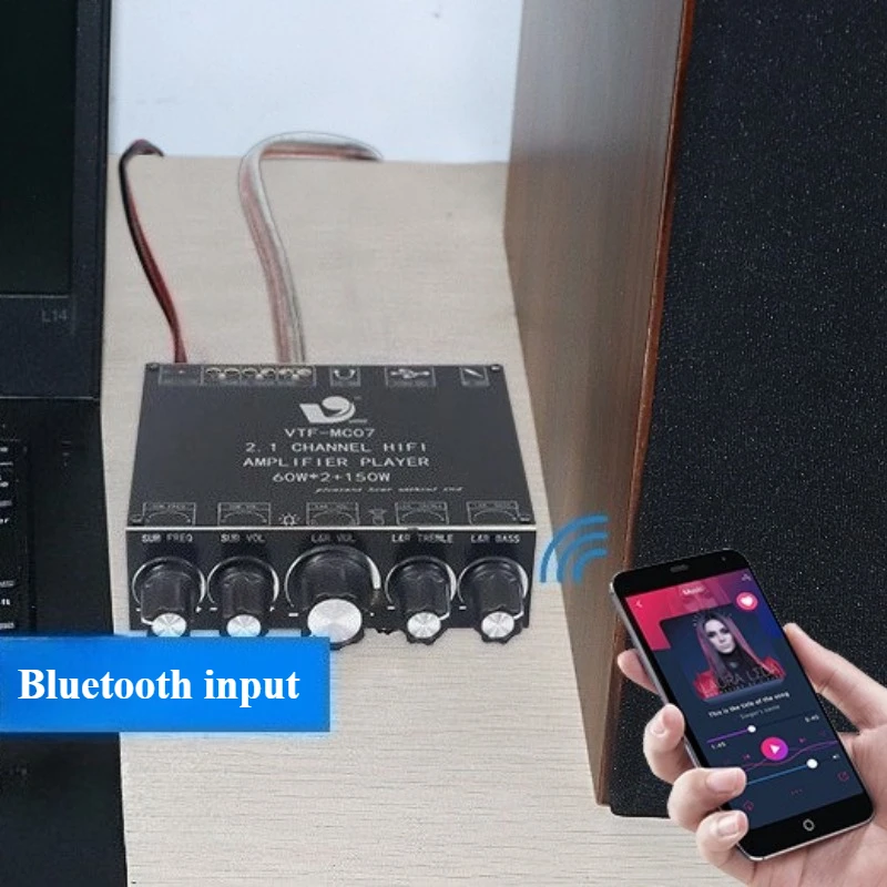 SOTAMIA TPA3116 서브우퍼 증폭기 보드 150W + 2x60W 2.1 채널 Bluetooth 증폭기 클래스 D USB Amplificador 홈 오디오 앰프