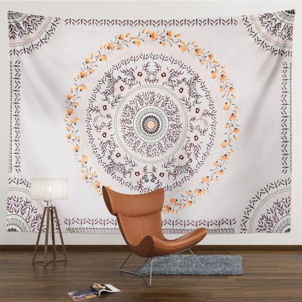 Tapisserie murale suspendue style Mandala, style Boho, Hippie, soleil et lune, sorcellerie, décoration esthétique pour chambre à coucher, maison