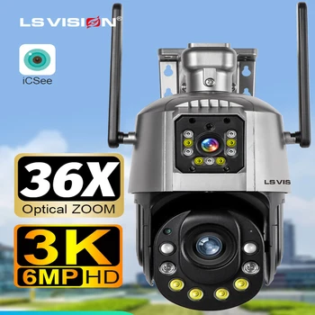 LS VISION 와이파이 무선 보안 카메라, 모션 감지 PTZ IP 카메라, PC 클라이언트, 양방향 토크, 컬러 나이트 비전, Nvr 캠, ICSee