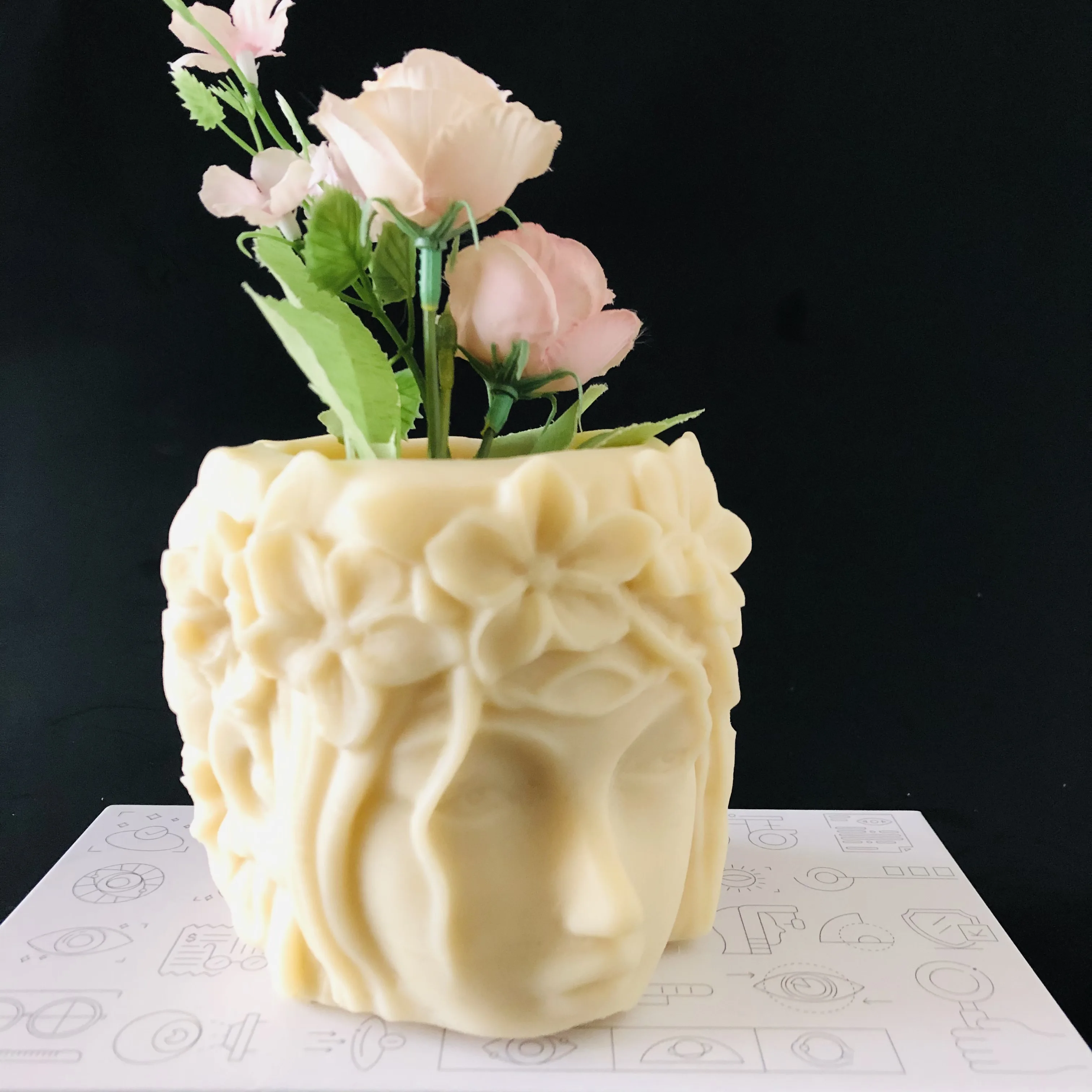 3d Fairy Girl Vase Mould Diy Concrete Planter Plaster Resin Craft