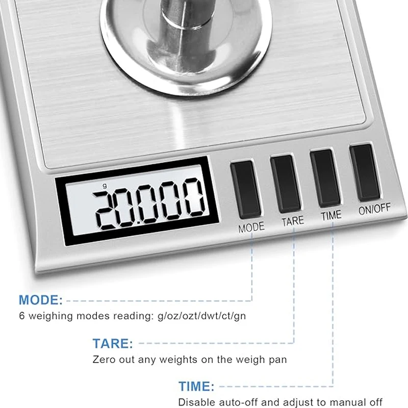 High Precise 50g 0.001g Miniature Digital Scale for Gold and Emery Small Business Lab Needs with Clear LCD Display