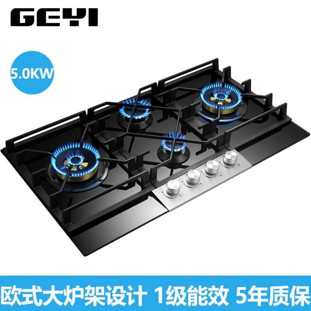 Gas Stove 4 Burner Tempered Glass Bulit-in Hobs Gas Stove for Kitchen LPG  Natural Gas 4 Burner Kitchen Stove GEYI G924P - AliExpress