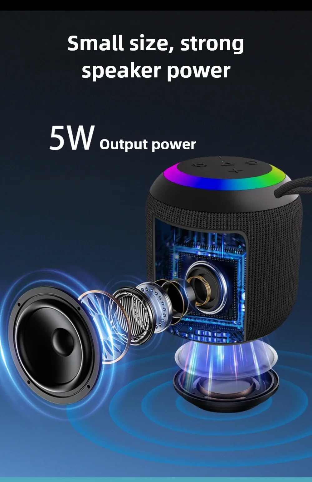 Tragbarer Bluetooth Lautsprecher Mit Erstklassiger Klangqualität_voghion.com