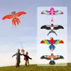 DIY Plastic Dynamic Kites Lightweight Easy Control Fishing Rod Kites Cartoon Long Tail Kites Kids Gift 4