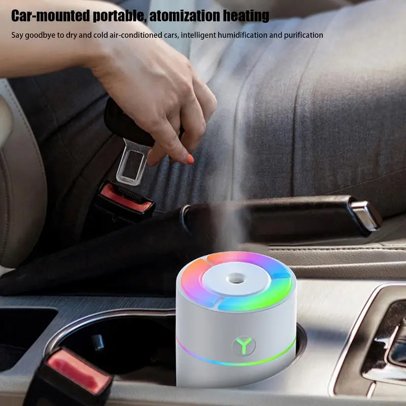 Car Humidifier Portable Small Colorful Air Humidifier Car Air Diffuser Water Cup Shape Stylish For During Travel
