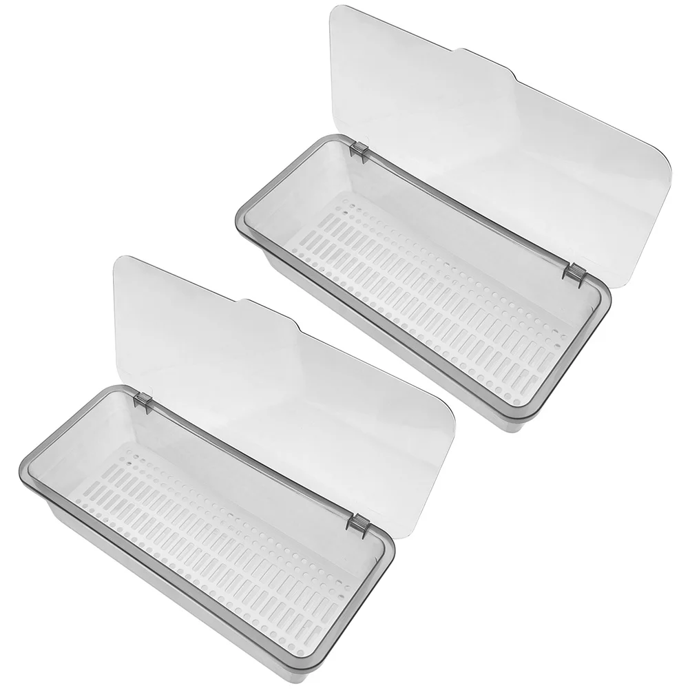 

Plastic Flatware Tray Lids Chopsticks Drain Storage Box Cutlery Tray Utensil Drawer Organizer Cover Kitchen Countertop