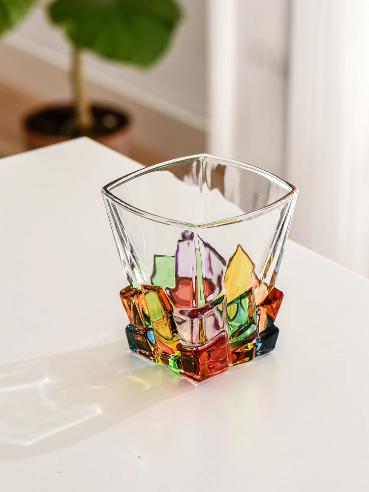 Nordic Decompress Hand Painted Drinkware Sets Glass Cup Couples Water Juice Milk Cup Coffee Whiskey Wine Mouthwash Cups