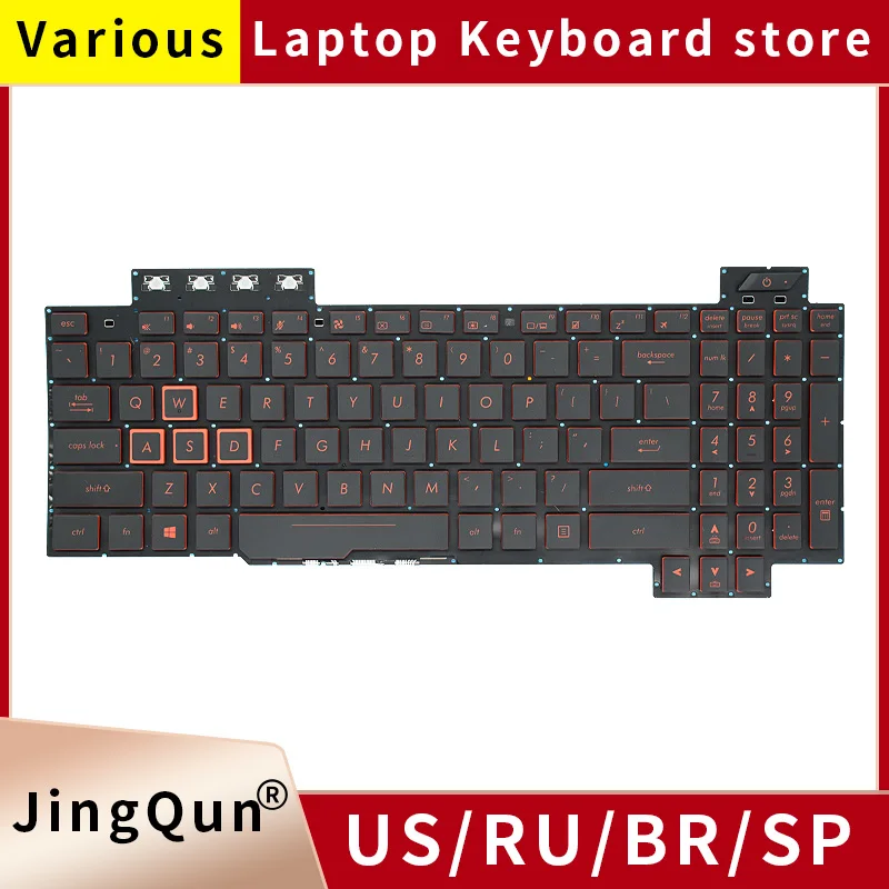New Eua Russo do Teclado do Portátil com Luz de Fundo para Asus Tuf Fx80 Fx504 Fx80g Fx80gd Fx504g Fx504gd Fx504ge Fx80ge Fz80g Fx505