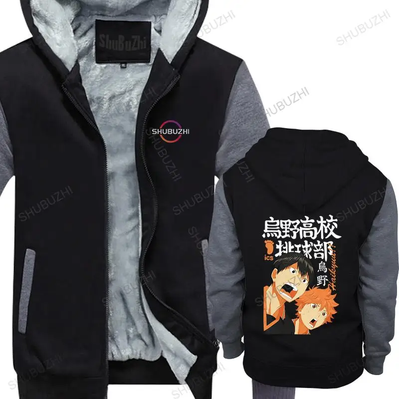 

Fashion Haikyuu hoodies Men winter Tobio Kageyama thick hoodies Hinata Shoyo fleece Casual Cotton fall Anime Manga Top Gift Idea