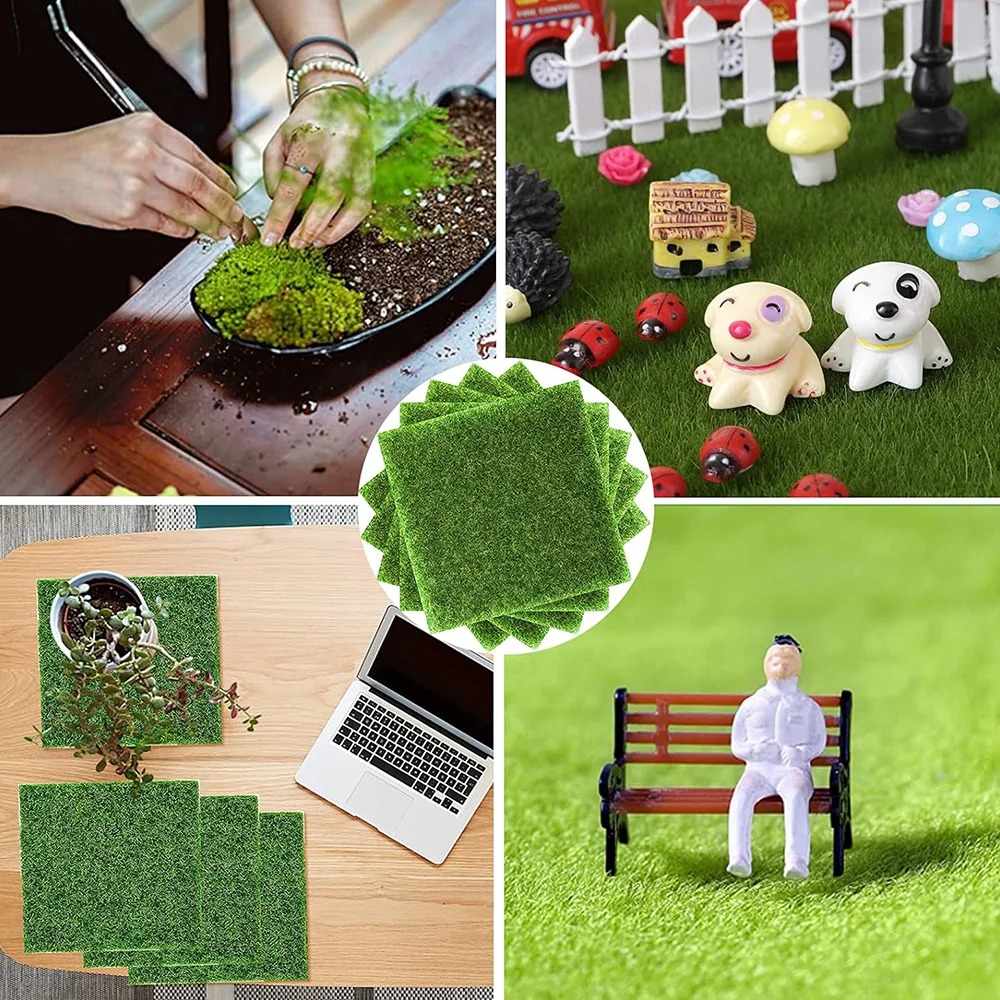 Cuttable Künstliche Simulation Moos Rasen Grüne Pflanze Gras Rasen Permanent Mini Landschaft Bonsai Hochzeit Garten DIY Dekoration – Detail 24