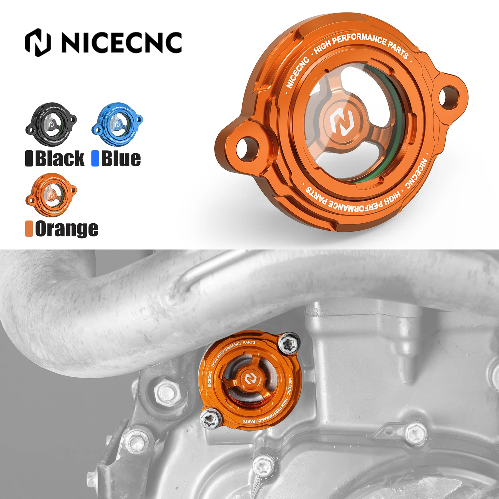 Für KTM 690 Enduro /R 690 SMC /R 2008-2025 Klare Motorölfilterabdeckung für KTM 1290 Super Adventure/R/S/T 13-24 Husqvarna 701