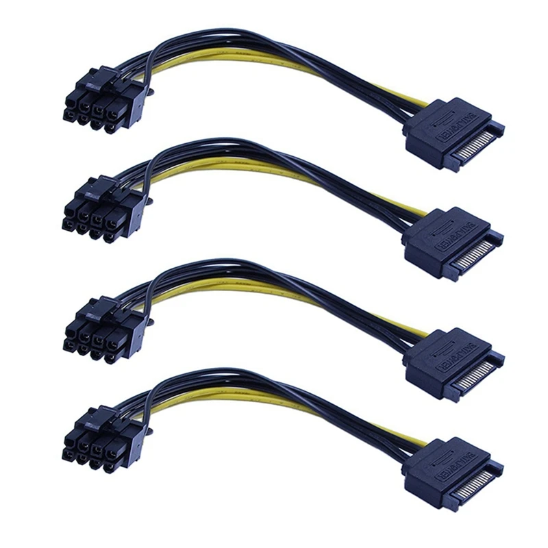 

Кабель питания PCI-E, 15Pin SATA папа-8 Pin(6 + 2), 20 шт.