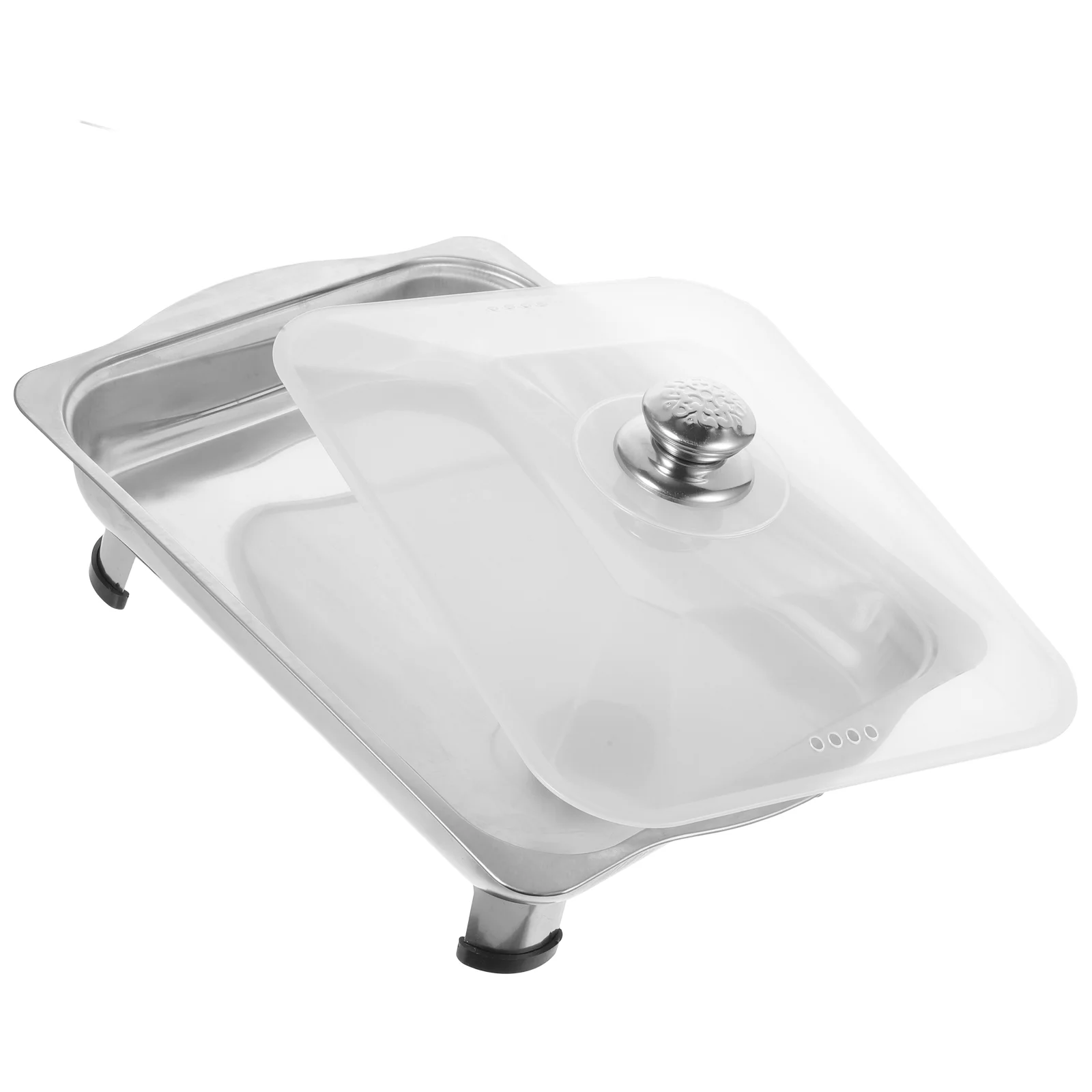 

Chafing Dish Buffet Stainless Steel Foldable Rectangular Chafing Water Tray Food Pan Chafing Servers With Covers Buffet Servers