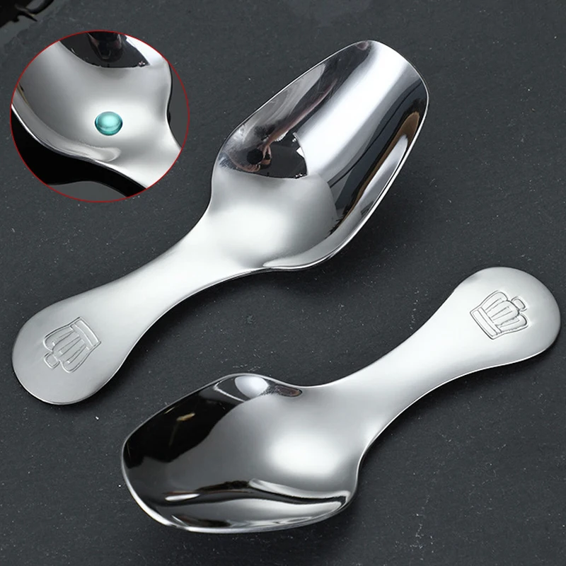 Kitchen Stainless Steel Teaspoons Short Handle Sugar Salt Spice Spoon