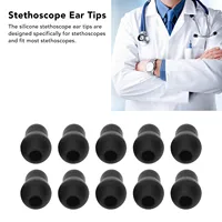10Pcs Stethoscope Accessories Stethoscope Ear Tips Universal Replacement 2.5mm Silicone Stethoscope Earplugs for 5mm Ear Hooks 1