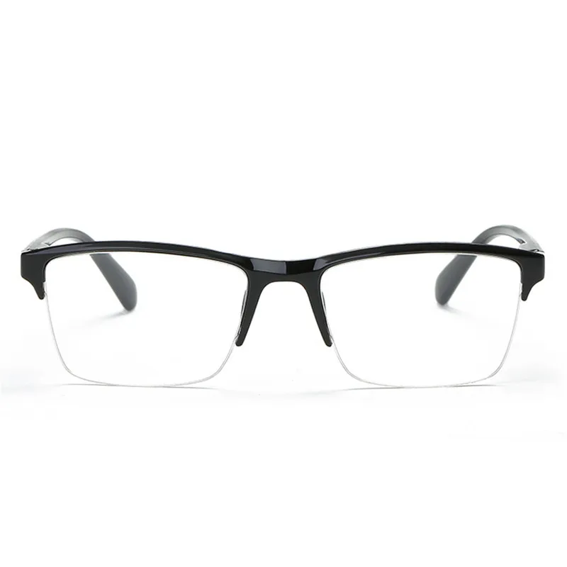 Half Frame Reading Glasses Presbyopic Eyewear Male Female Far Sight Glasses Ultra Light Black Red with Strength +75 To +400