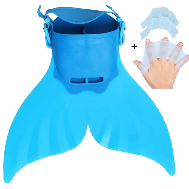 Child Mermaid Tail Flippers Monofin Boys Girls Pool Beach Hand Fins For Swimming Little Mermaid Swim Tail mermaid swim tail