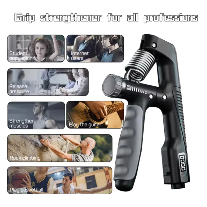 Smart Counting Grip Adjust Exercise Strength Strengthening Pliers Spring Finger Pinch Wrist Extender Training