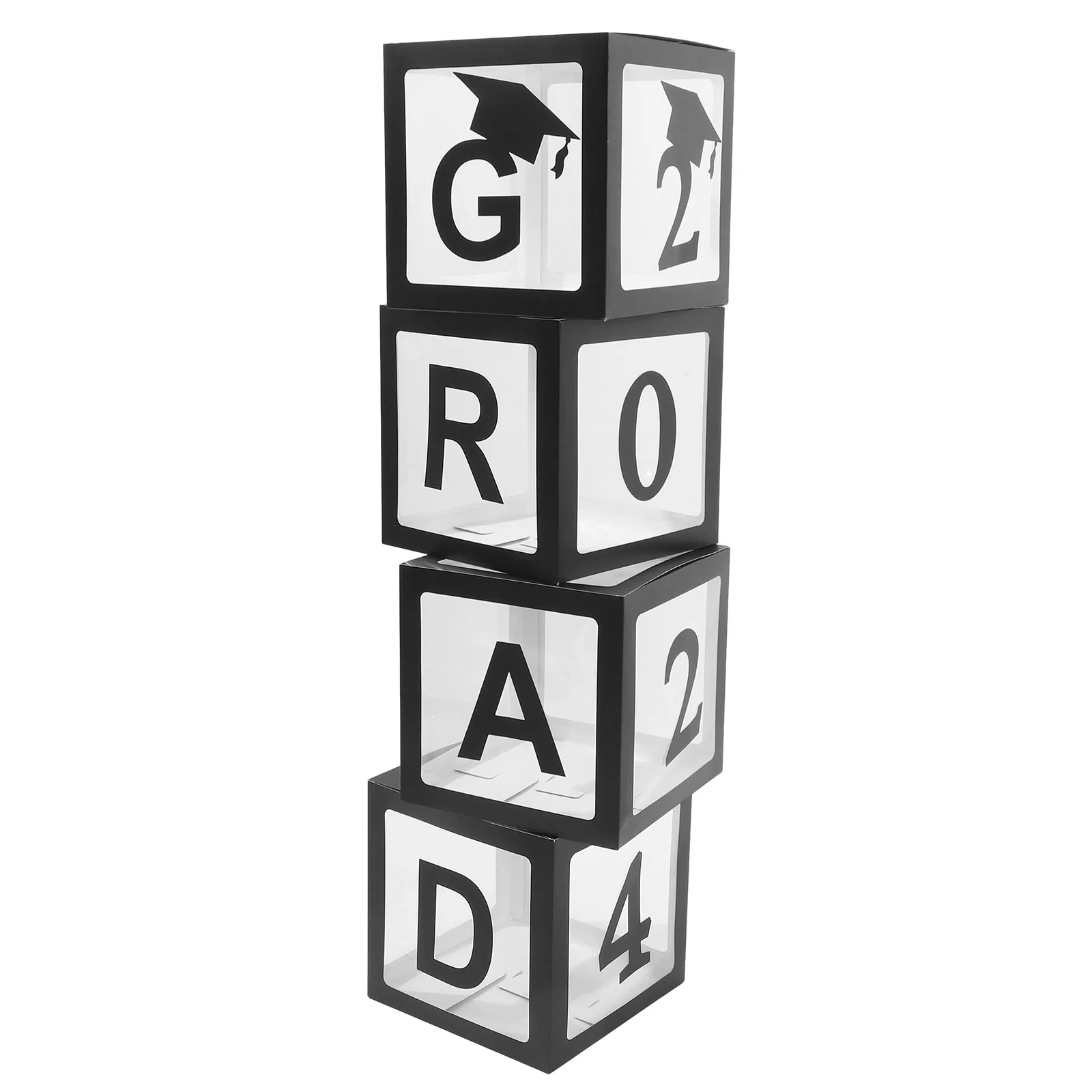 

1 Set Graduation Party Balloon Box Decoration 2024 Grad Balloon Box Photo Prop