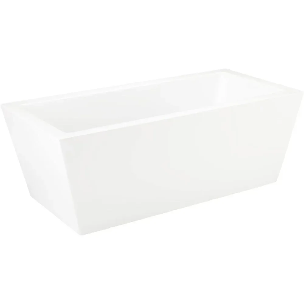 71" Acrylic Soaking Freestanding Tub with Integrated Drain and Overflow