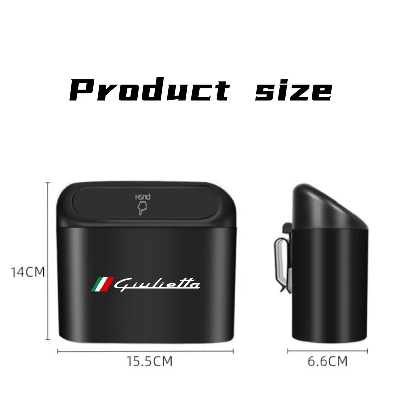 

Portable Car Trash Can Hanging type With Lid Multifunctional Automotive Garbage Storage Box for Giulietta Auto Accessories
