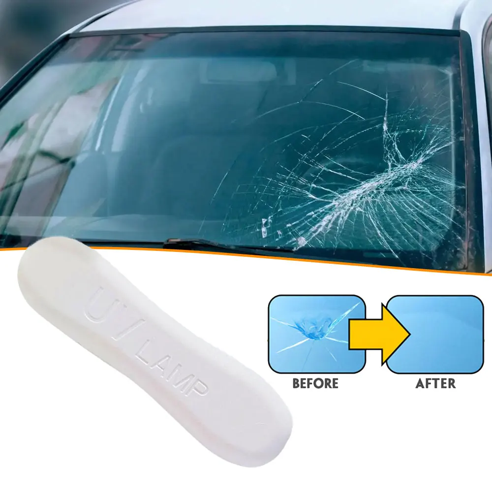 White Universal Auto Glass Cure Light Window Resin Cured UV Lamp Lighting Windshield Repair Tool
