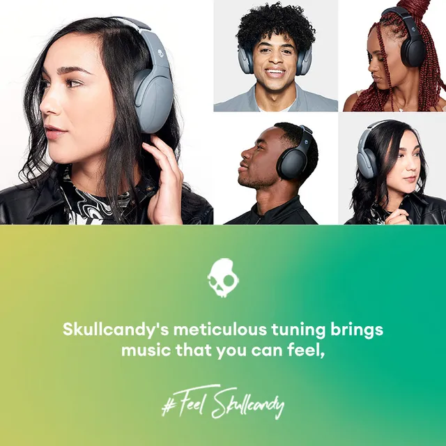 Choice Skullcandy Crusher Evo S6EVW-N740 Extra Bass Tech Headset Over-Ear Wireless Bluetooth Headphone Long Endurance Mic Earbud 6