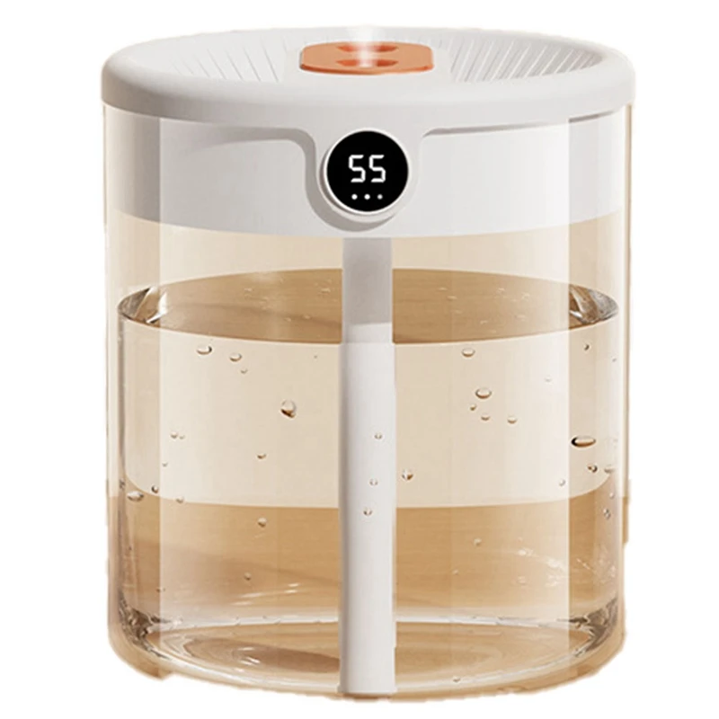 H2O Air Humidifier 2L Capacity Double Nozzle With LCD Humidity Display Essential Oil Diffuser Portable USB Easy To Use