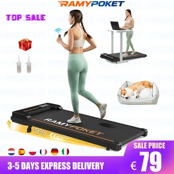 RAMYPOKET Tapis Roulant Elettrico Pieghevole Salvaspazio con Inclinazione Regolabile 0-9% Velocità 1-10 km/h, Schermo LED Extra Large a Colori, Motore 2.5HP Silenzioso corsa per Casa e Ufficio, Ideale c