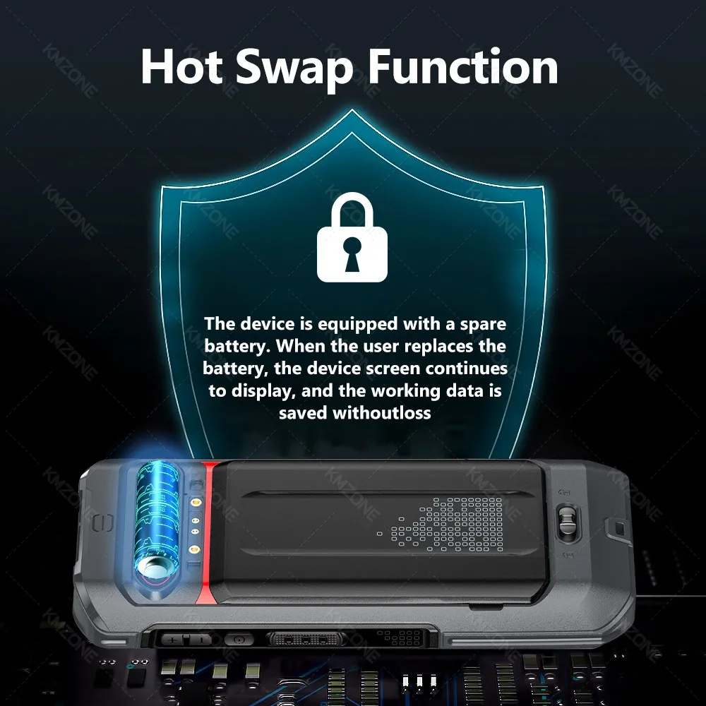 6G+64GB PDA 모바일 터미널 안드로이드 13 데이터 수집기 및 1D 2D 바코드 스캐너 NFC 핫스왑 충전 스테이션/핸드헬드 그립 포함