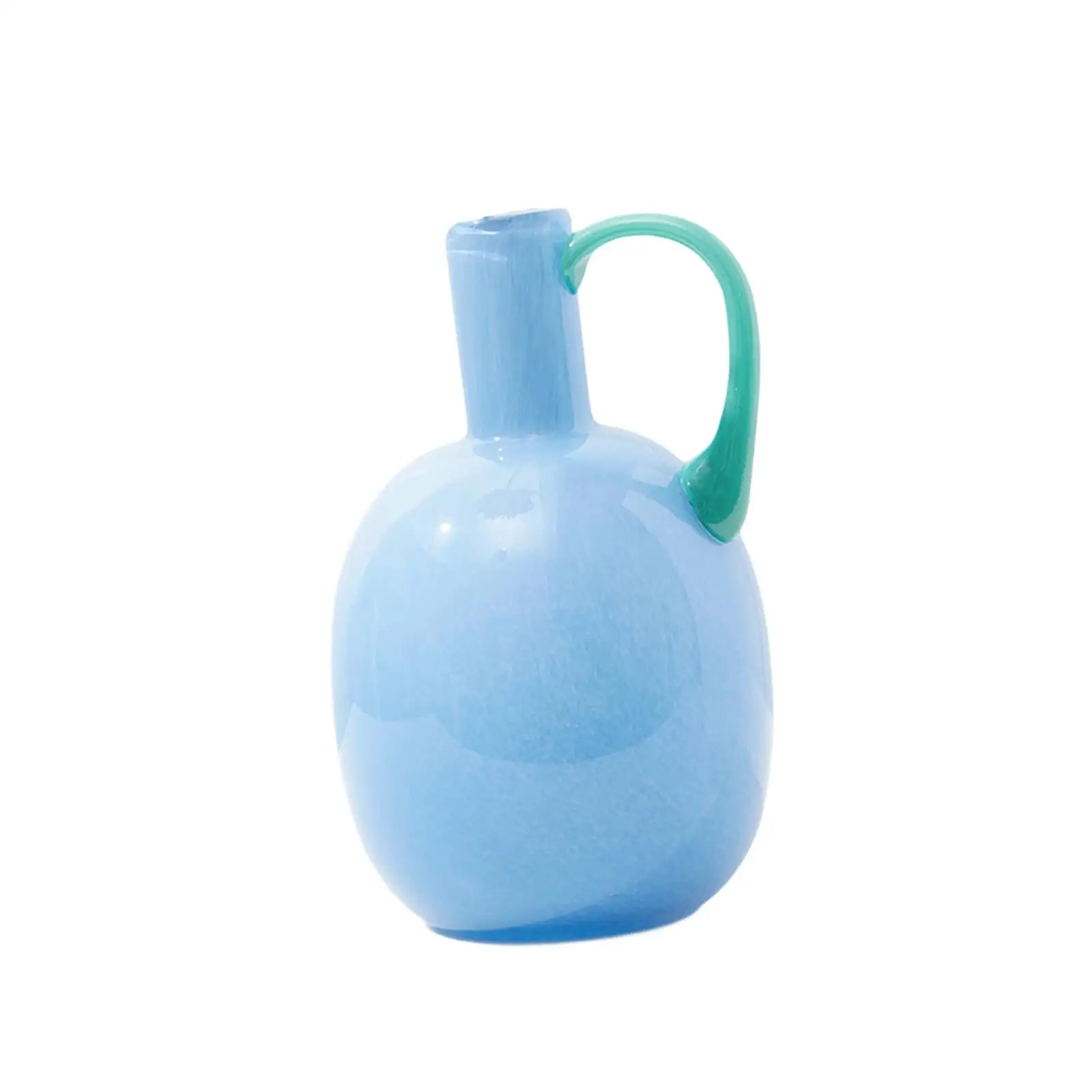 Glass Flower Vase Modern Table Centerpiece Floral Container Dried Flower Arrangement for Cabinet Shelf Porch Dining Room Bedroom