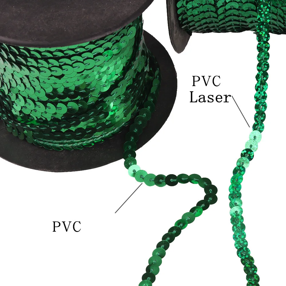 Lace Ribbon 5/100 yard 6mm Sequins For Crafts Sewing