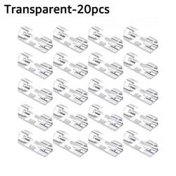 Clear Self - Adhesive Cable Management Clips - 5/20 Pack for Organized Wire Management (20PCS Transparent)