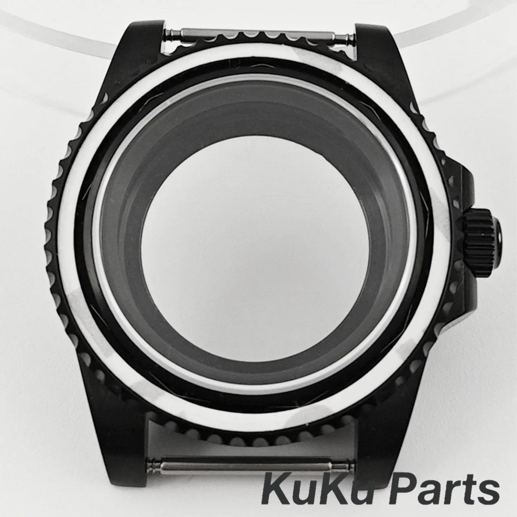 Black Purple GMT Bezel Watch Case with PVD Black Jubilee Bracelet and Sapphire Crystal