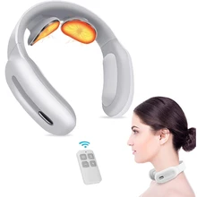

Professional Intelligent Neck Massager With Heat Wireless Electric 3 Modes 15 Speeds Use At Home Outdoor Office Car Gym Sleep