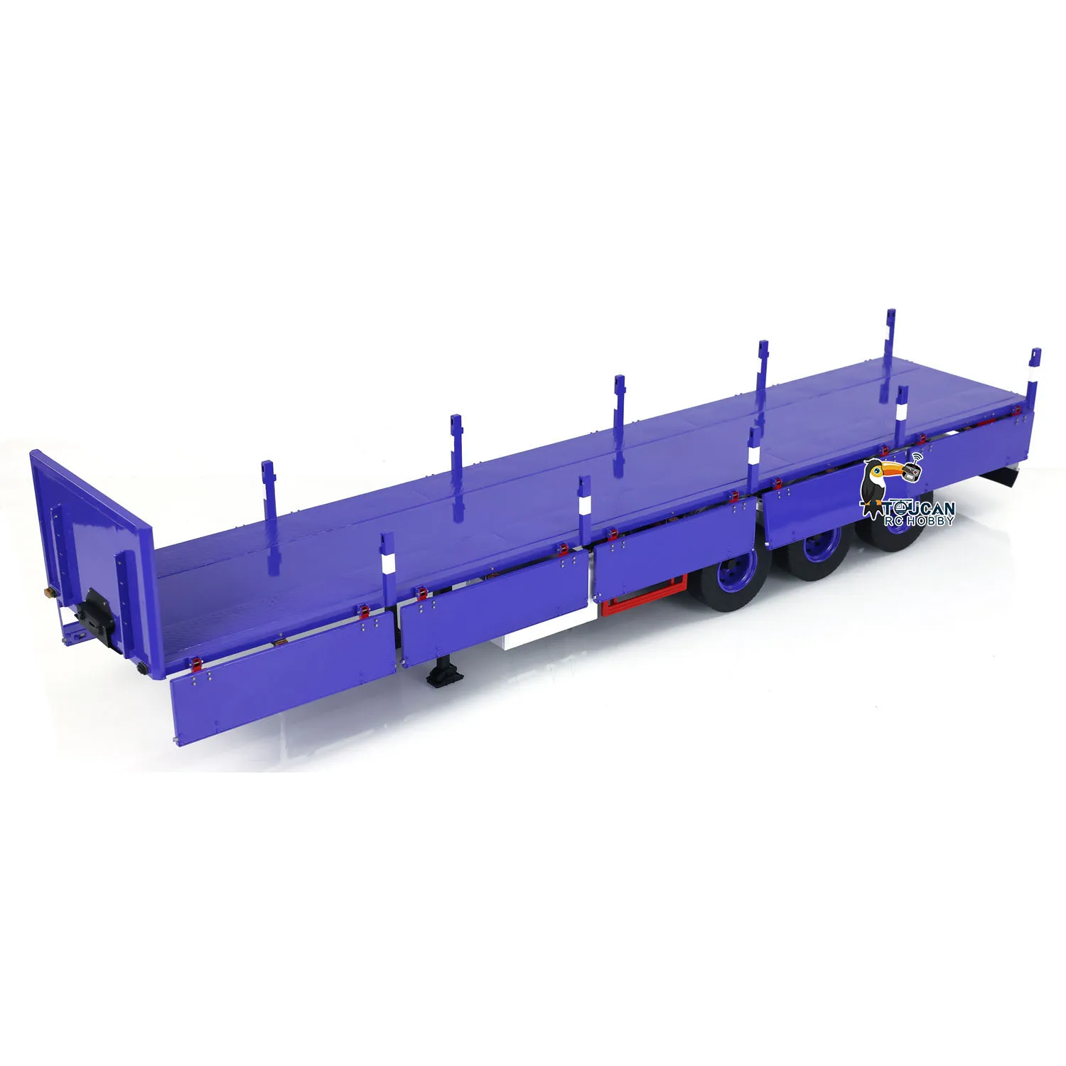 3 Axles 1/14 Metal Semi Trailer Spare Parts Accessories for Toys Remote Control Tractor Car RC Dump Trucks Vehicle THZH1996 6