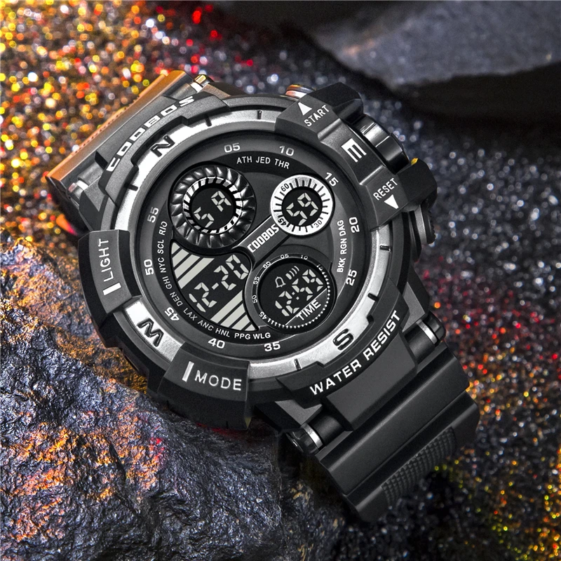 50m Waterproof Men Watches Digital LED Wristwatch Alarm Clock Casual Electronic Watches Sport Watch for Men horloges mannen