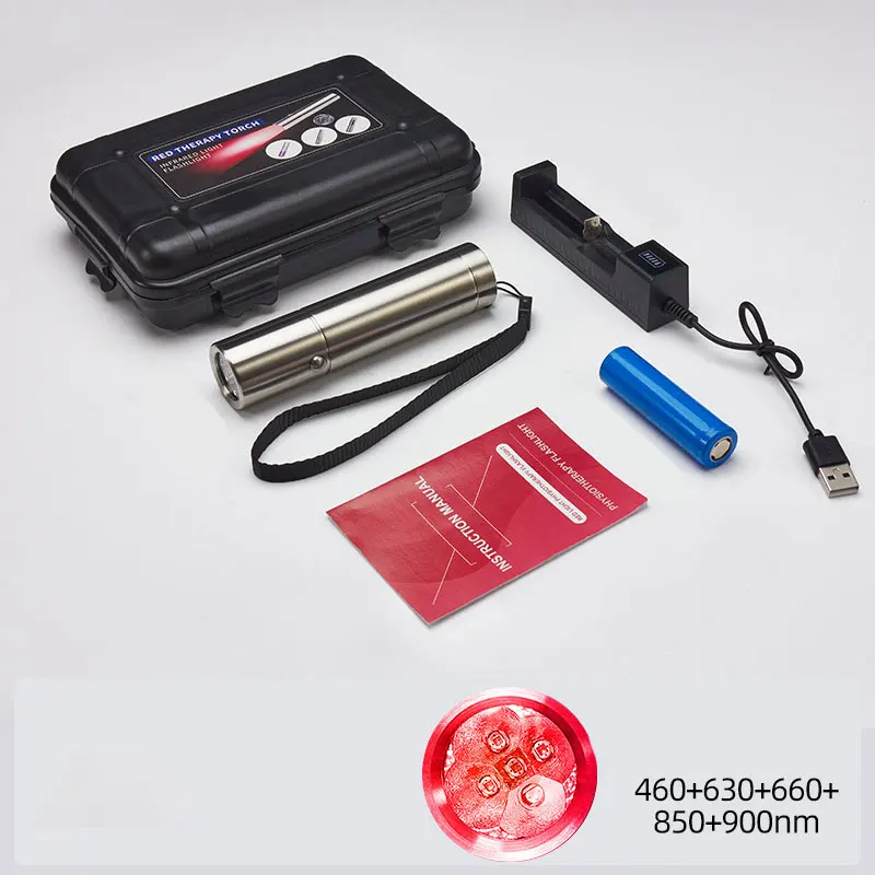 Premium Handheld Red Light Therapy Torch – Deep Tissue Pain Relief, Muscle Recovery & Skin Rejuvenation