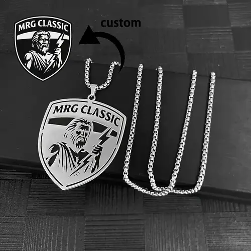 Men Custom Logo Pendant Necklace Hiphop Punk Stainless Steel Thick Chain Nameplate Personalized Jewelry Her Birthday Gift - Image 4