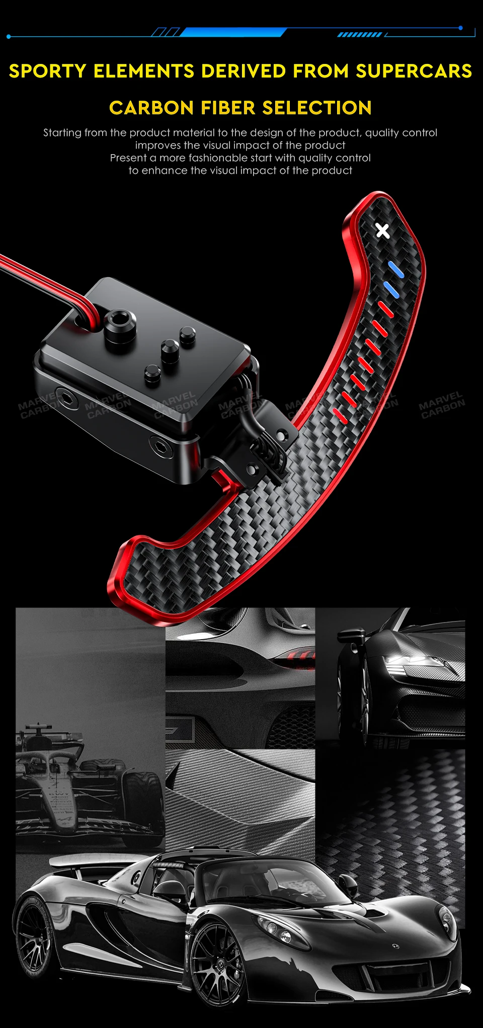 LED Magnetische Lenkrad Paddle Shifters Für Porsche 992 GT3 Verschiedene Farben Handy Verbindung APP Steuerung – Detail 2