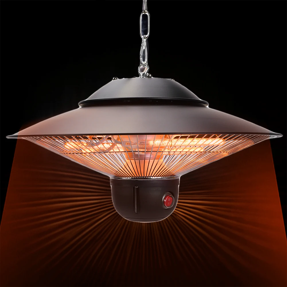 Description Picture 6 of item200V 2000W Hanging Patio Heater with Remote Control Electric Outdoor Heater Ceiling Mounted Heater for Outdoor Or Indoor Use