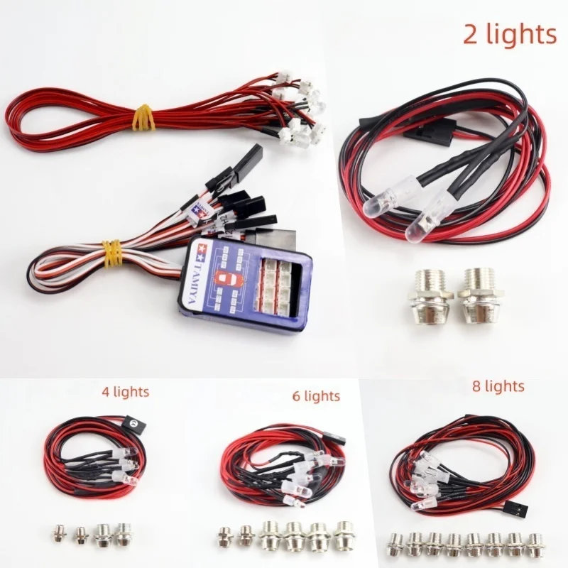 2/3/4/6/8 Lichter 70 cm Länge RC LED Nacht Scheinwerfer Scheinwerfer 3/5mm LED Licht für Modell Drift Crawler Auto Für RC Auto