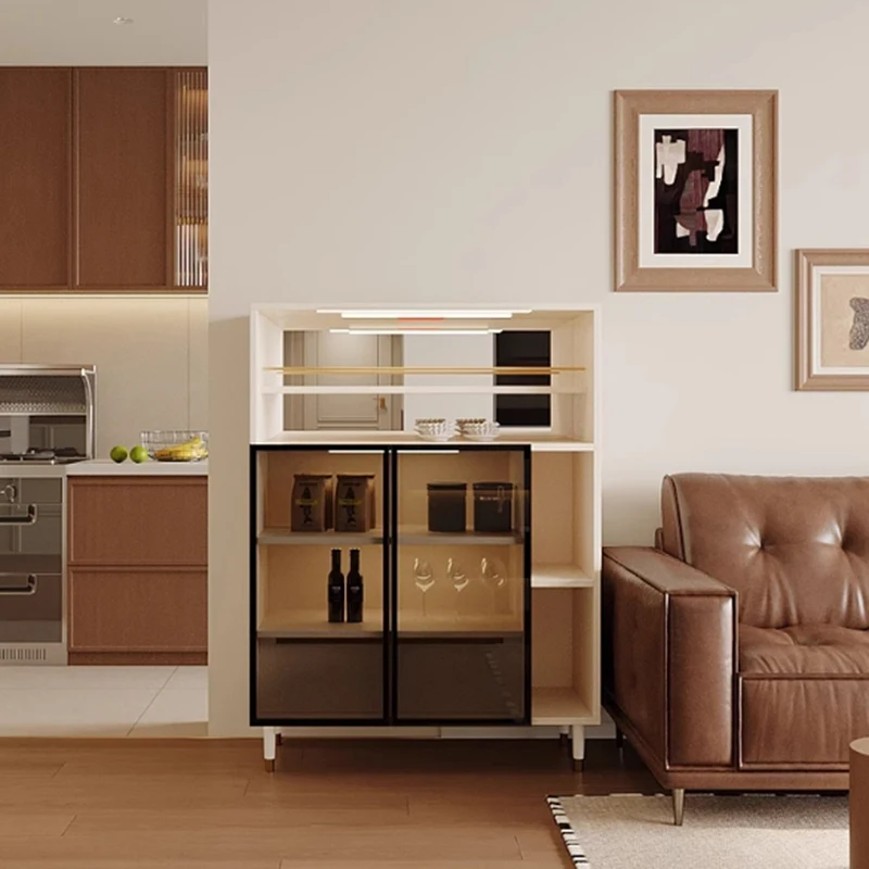 Showcase Living Room Bar Cabinet Coffee Shelves Open Glass Display Cabinet Decoration Corner Vetrina Esposizione Bar Furniture