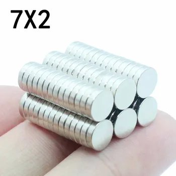 초강력 영구 자석 이마네스 디스크, 네오디뮴 자석, N35 NdFeB 라운드, 7x2, 7mm x 2mm, 10 개, 20 개, 30 개, 50/80 개